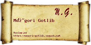 Mágori Gotlib névjegykártya